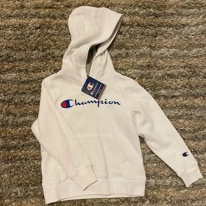 Boys white champion hoodie